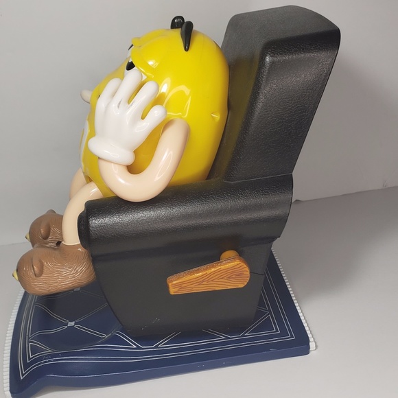 Yellow M&M on Black La-Z-Boy Dispenser - Picture 5 of 9